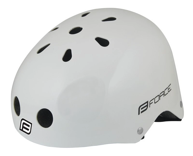 1. Casca Force BMX alb lucios S-M (54-58 cm)
