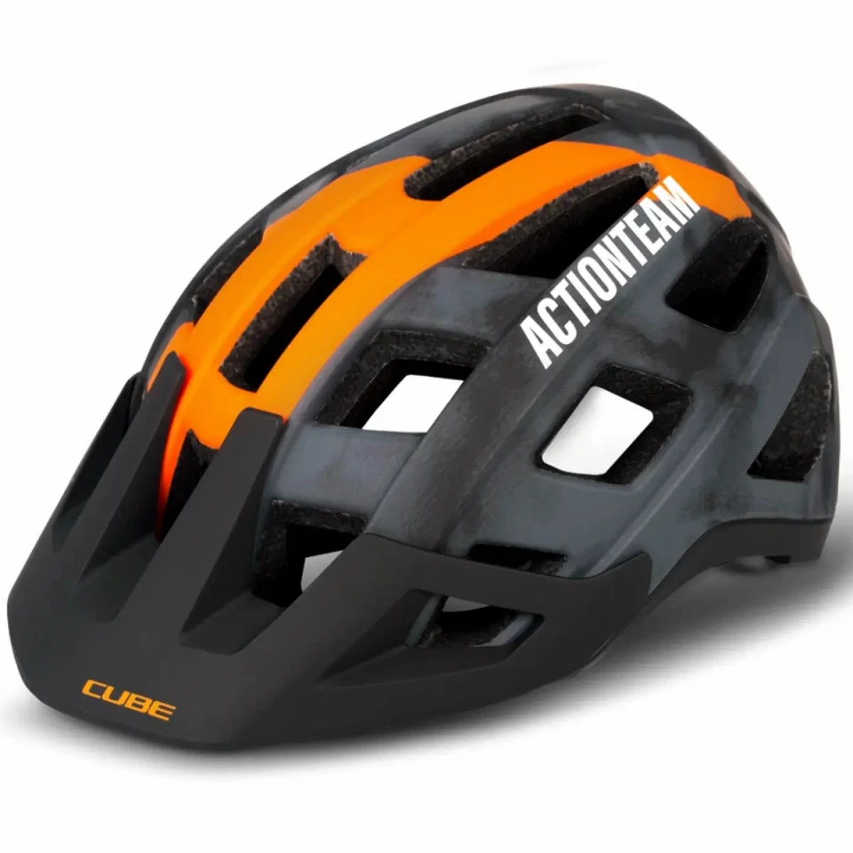 1. Casca MTB CUBE Badger X Actionteam Grey-Orange