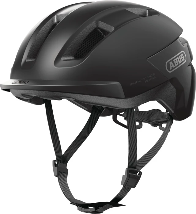 1. CASCA PENTRU BICICLETA ABUS PURL-Y ACE CU LUMINA SPATE SI VIZIERA FATA