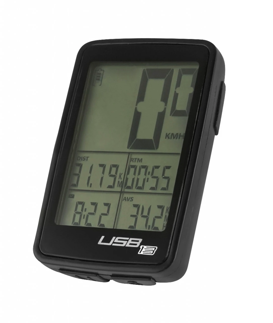 1. Ciclocomputer Force USB 13F fara fir, negru