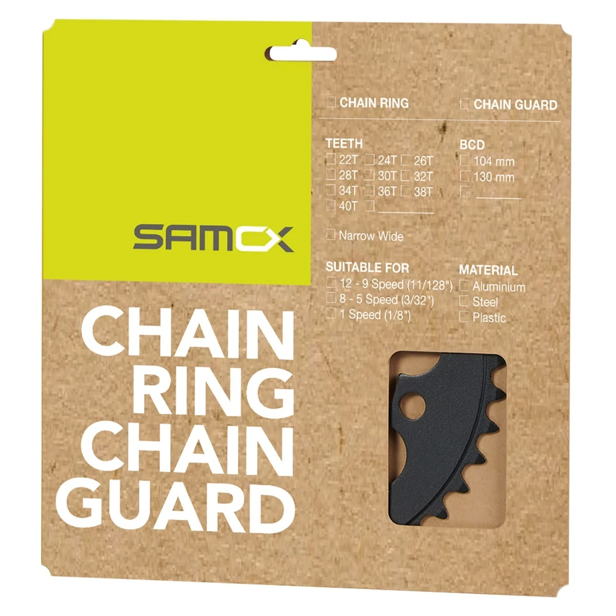 2. Foaie Angrenaj SAMOX PD-R4-A-NW 38T BCD 104 mm Aluminiu- Narrow Wide