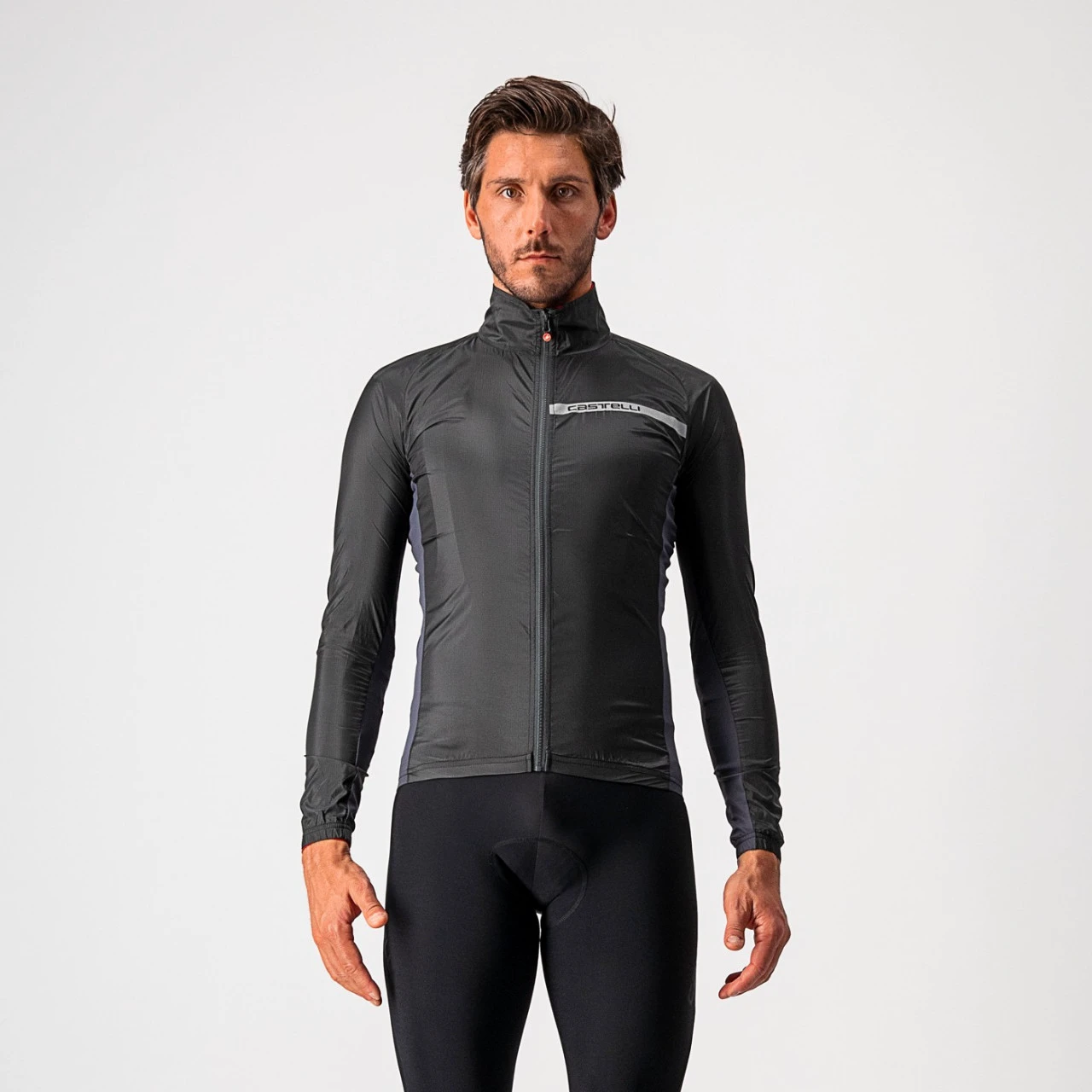 1. Jacheta de vant Castelli Squadra Stretch Negru/Antracit