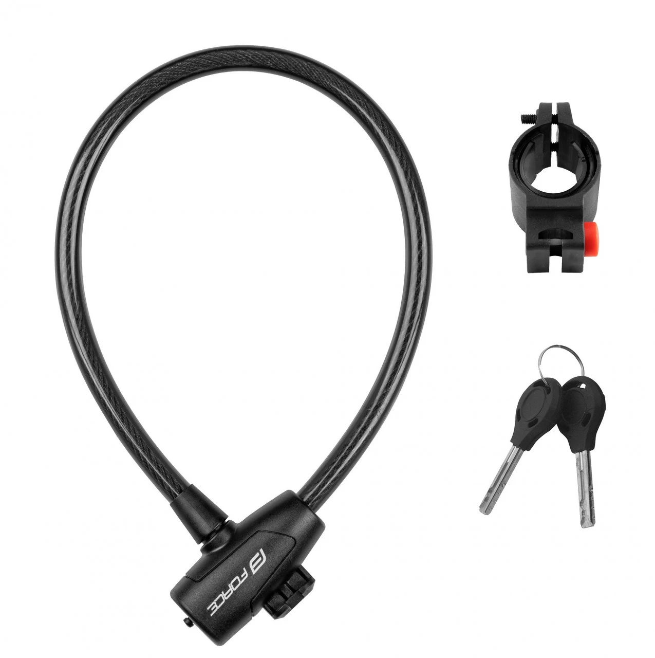 1. Lacat Force Strong 60cm/12mm cu suport negru