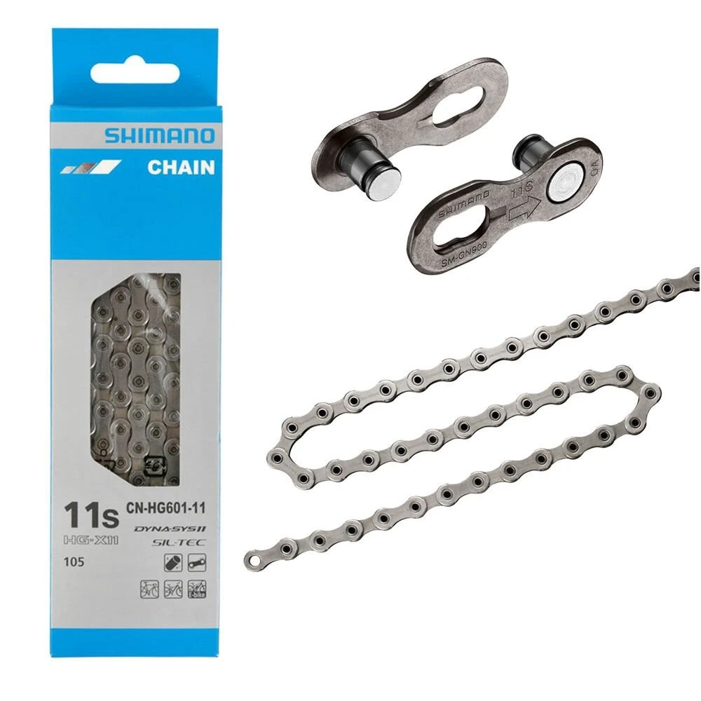 1. Lant Shimano CN-HG601-11, 11 viteze, LG/HG-11, (compatibil Sosea/MTB/E-Bike), 126 zale, za rapida SM-CN900-11