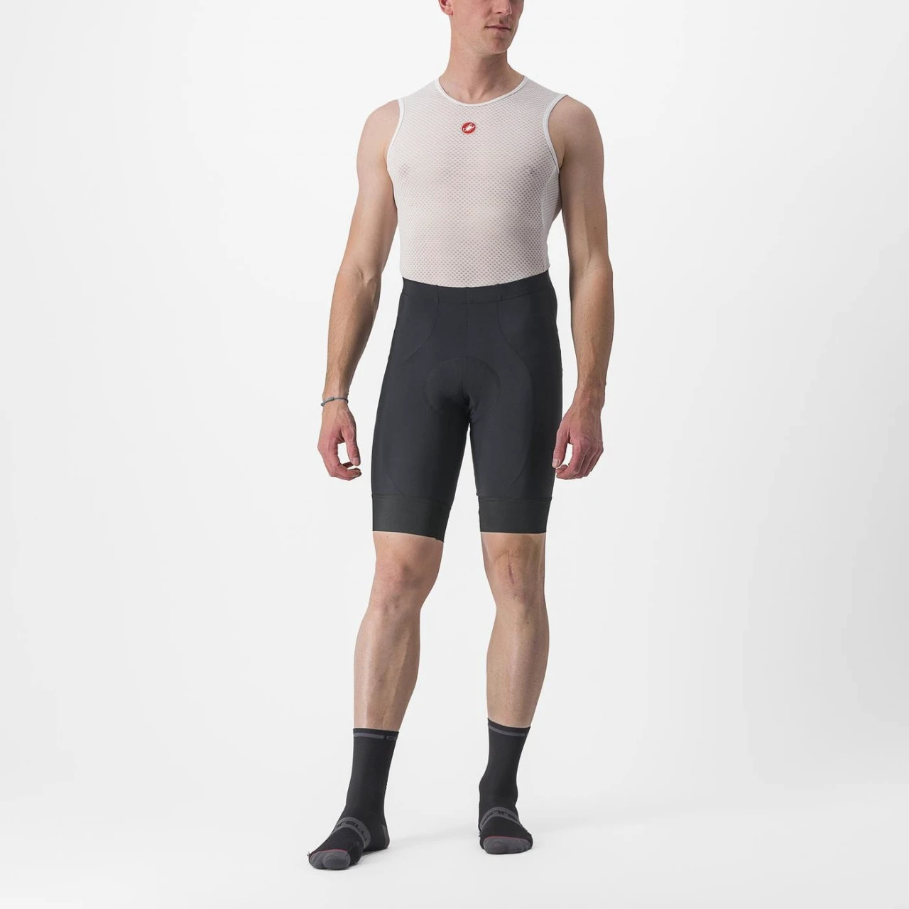 1. Pantaloni scurti Castelli Entrata 2, pentru barbati, negru, XXL