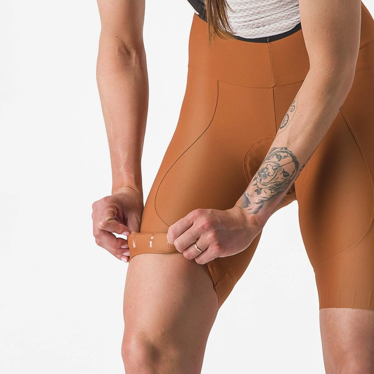 4. Pantaloni scurti cu bretele Castelli Espresso W DT, de dama, Maro, L