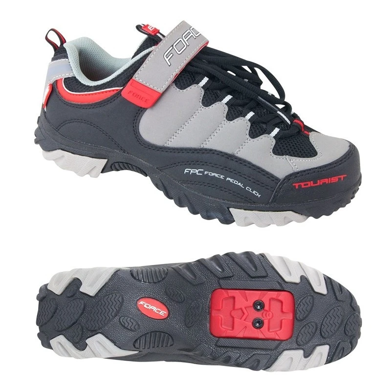 1. Pantofi Tourist Force Negru/Gri/Rosu