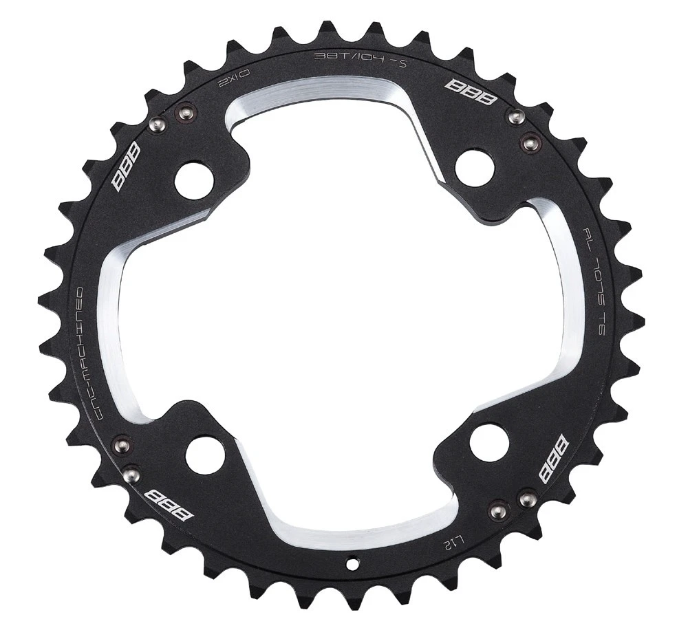1. Placa pedalier BBB MTBGear comp. 2x10 Shim. XT 38T/104mm