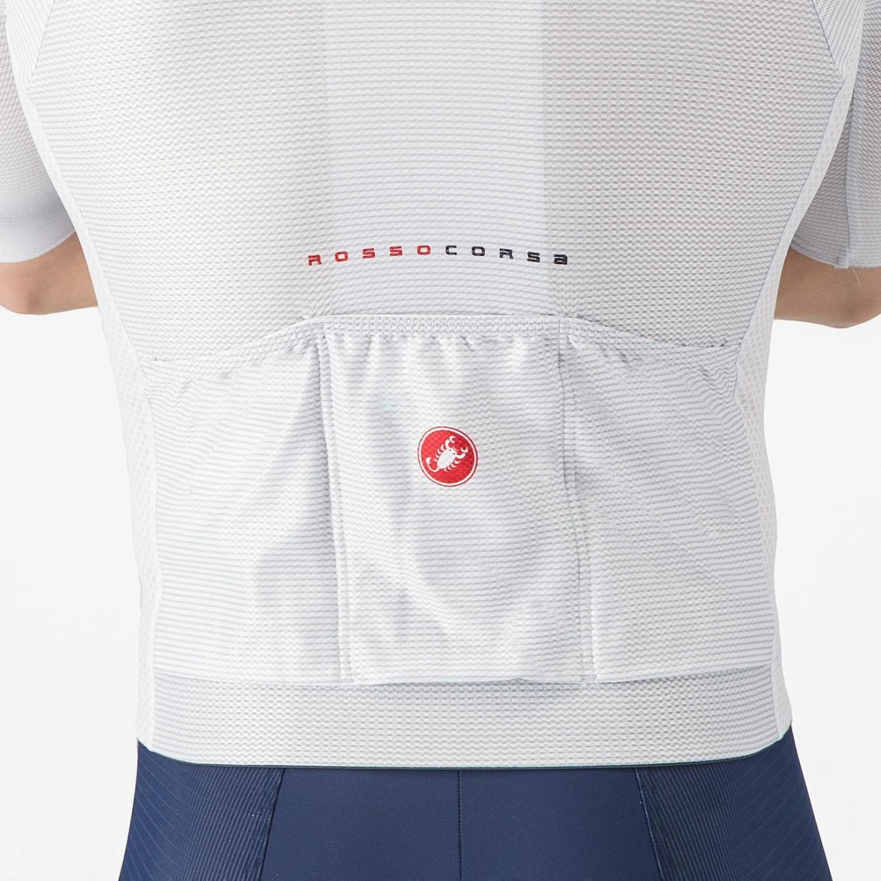 2. Tricou cu maneca scurta Castelli Climbers A/C, pentru barbati, gri argintiu/rosu, XXL