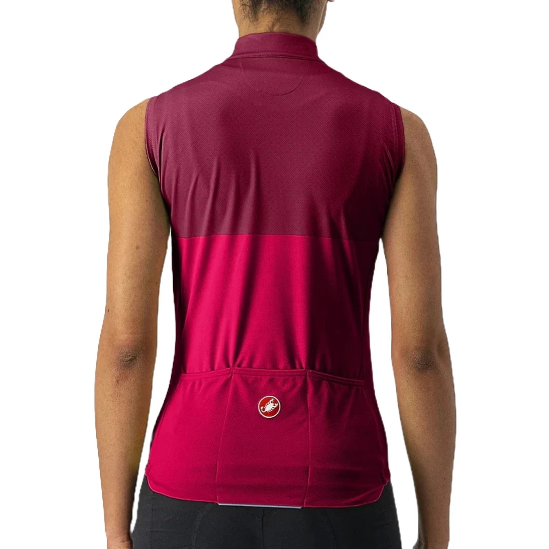 2. Tricou fara maneci Castelli Velocissima SL Dama Rosu/Visiniu