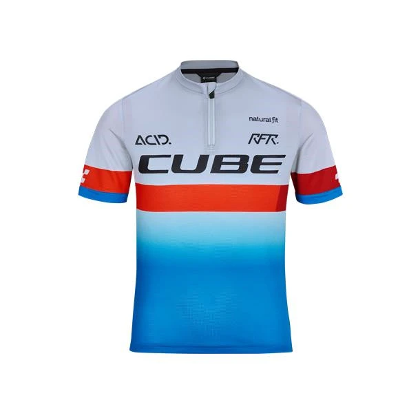 1. Tricou Junior CUBE Teamline Blue Red Grey