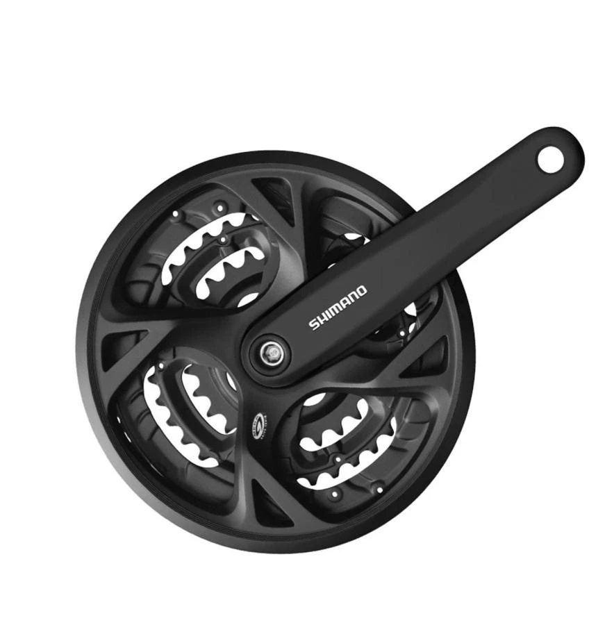 2. Angrenaj Shimano Acera FC-M371 cu Aparatoare 3x9 V Brat 170 mm Negru