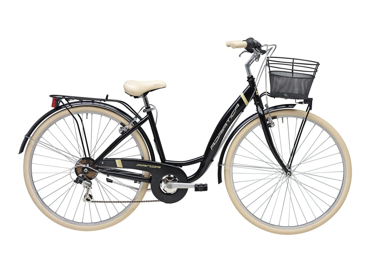 1. Bicicleta Adriatica Panda 28 Lady 6V Negru Mat 42 cm
