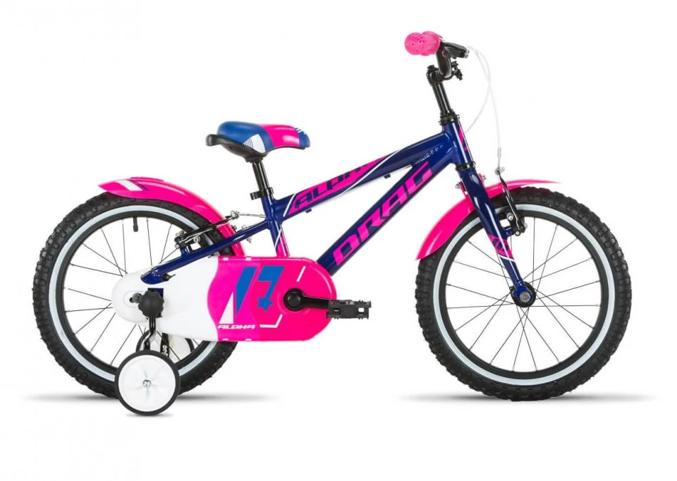 1. Bicicleta copii DRAG Alpha 16" Albastru-Roz