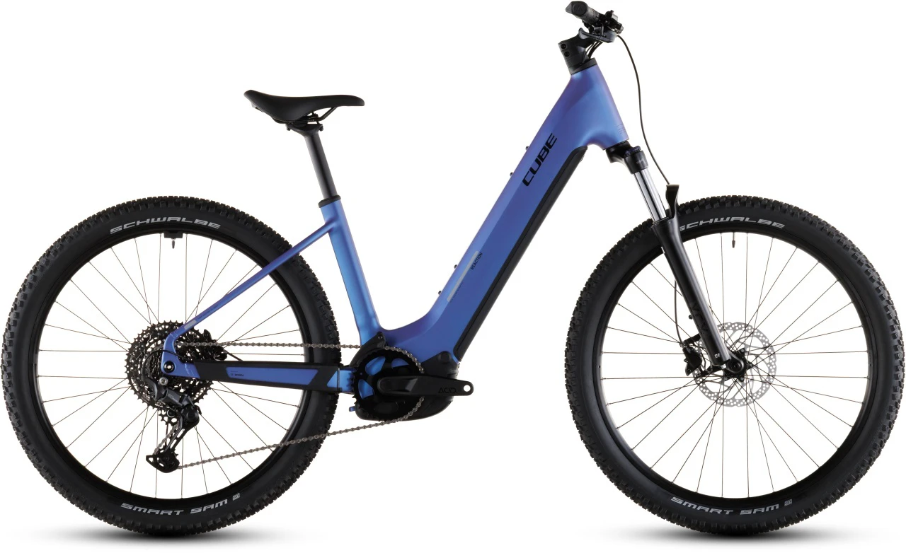 1. BICICLETA ELECTRICA CUBE REACTION HYBRID ONE 600 EASY ENTRY BLUEIRIS REFLECT