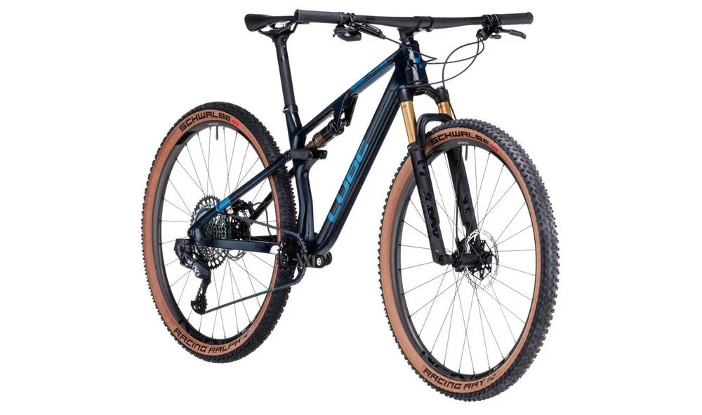 2. Bicicleta Full Suspension CUBE AMS ZERO99 C:68X SLT 29 Lichidblue´n´Blue