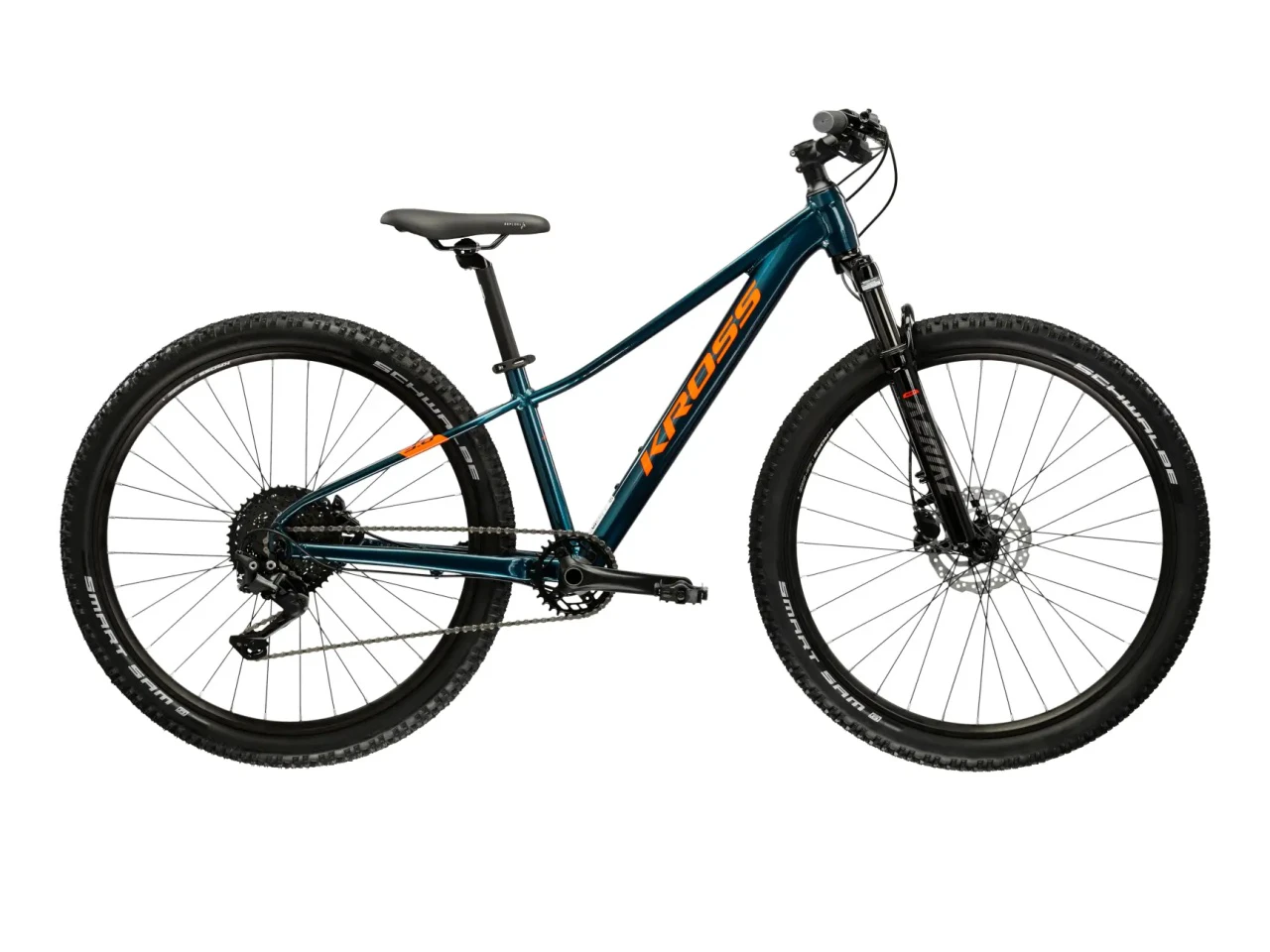 1. BICICLETA PENTRU COPII KROS LEVEL Jr 5.0 26" BLUE ORANGE