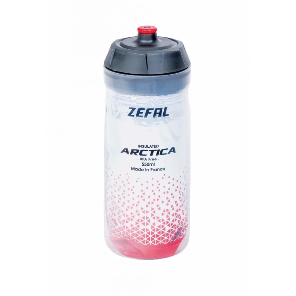 1. Bidon ZEFAL Arctica 55 Grip-Cap 550 ml Silver-Red