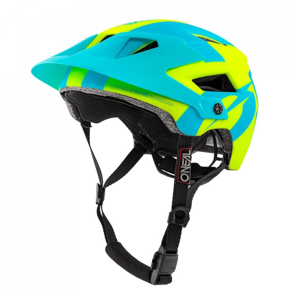 1. CASCA O'NEAL DEFENDER 2.0 SOLID 380gr 56-59 GALBEN NEON/ ALBASTRU