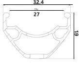2. Janta MACH1 'CROSS-R 27 27,5(584 x 27C) - 32H Negru Capsata