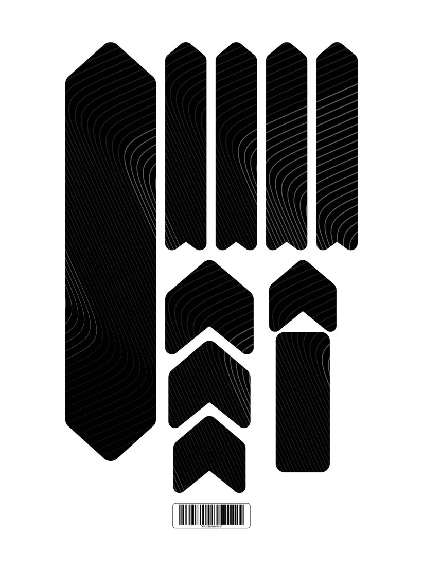1. Kit stickere adezive protectie cadru Flow Lines Basic Kit V2 Black