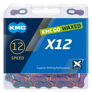 3. Lant KMC X12 Aurora Blue 12 viteze 126 zale ceruit
