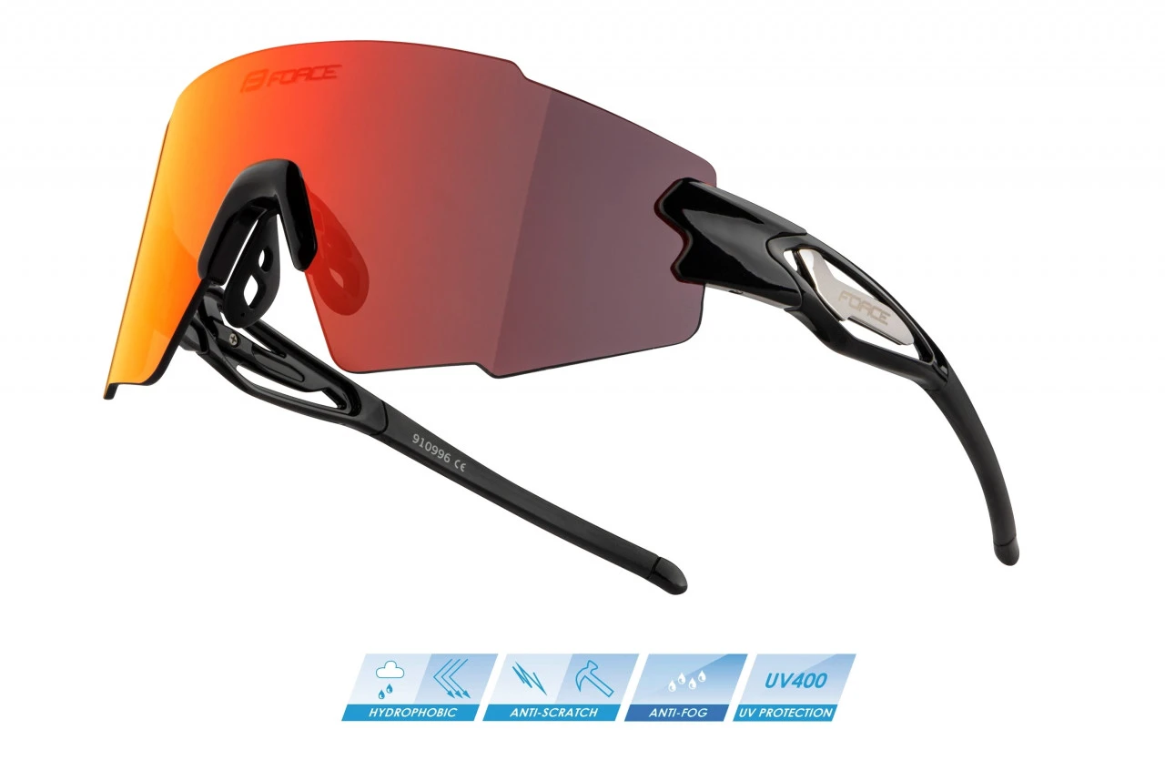 1. Ochelari Force Mantra Negri, lentile rosii