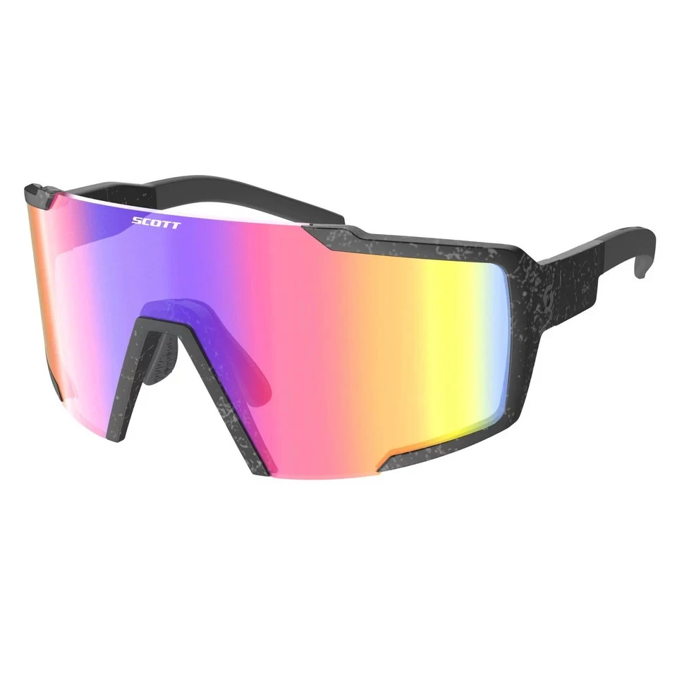1. Ochelari soare SCOTT Shield Compact Marble Black-Teal Chrome
