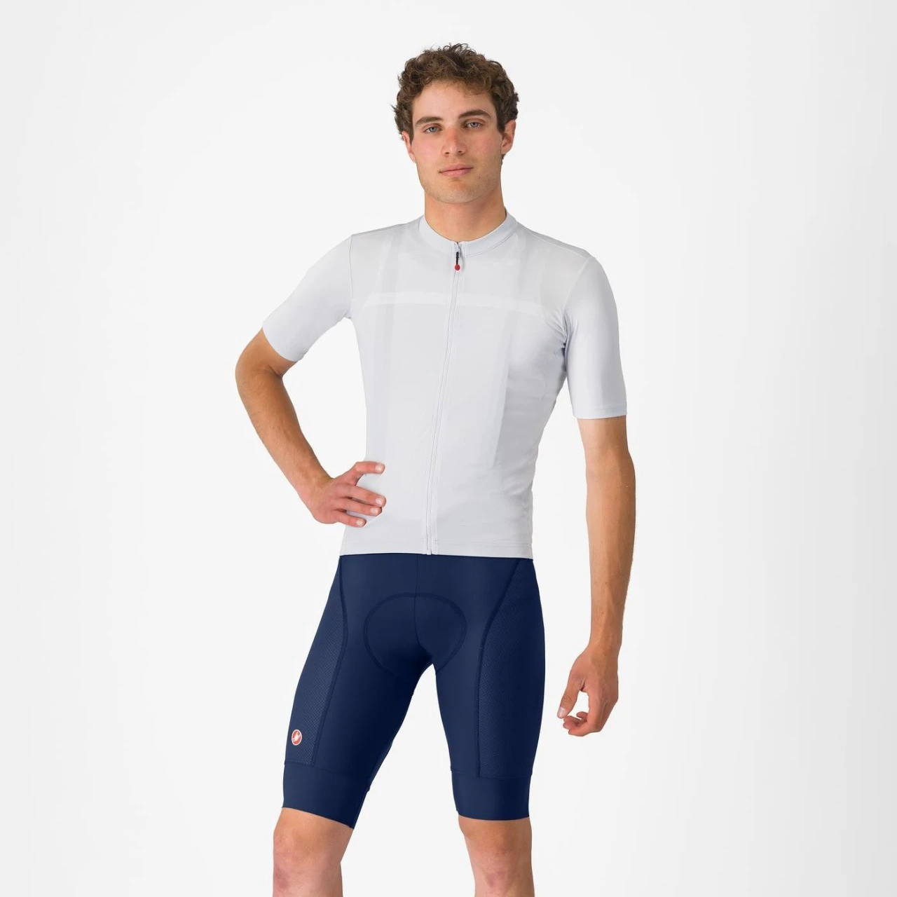 1. Pantaloni scurti cu bretele Castelli Competizione 2, pentru barbati, albastru belgian, S