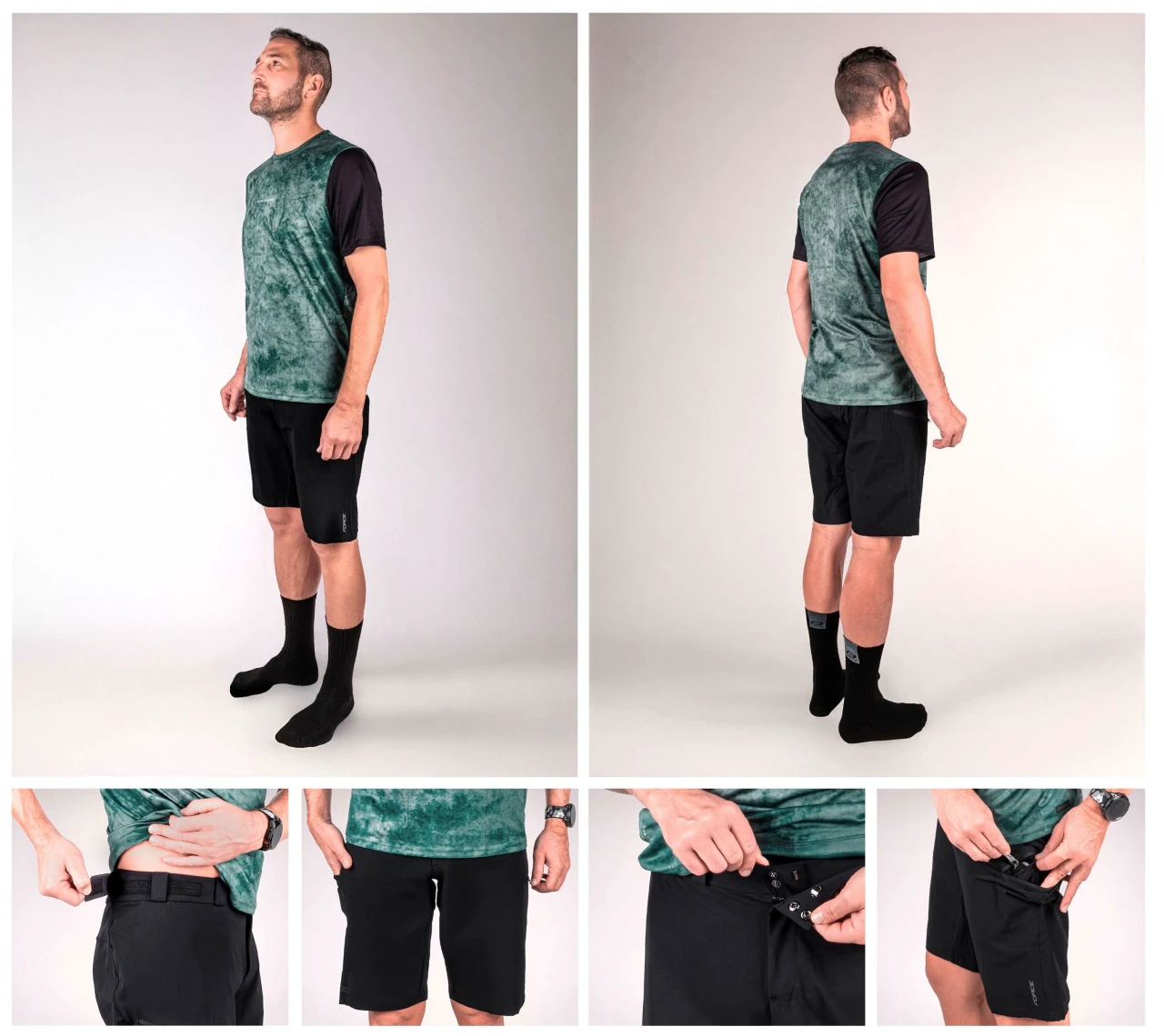 3. Pantaloni Scurti Force Rebel MTB Negri XXXL