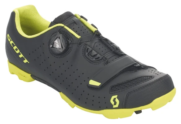 1. Pantofi MTB SCOTT Comp Negru-Galben BOA