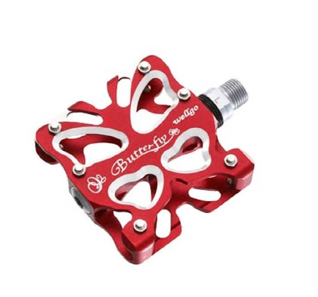 1. Pedale Wellgo C105 Rosu Anodizat