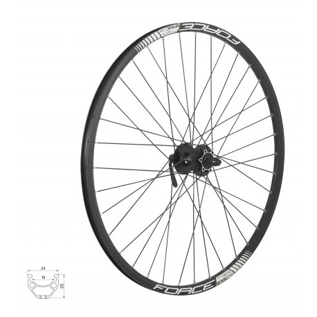 1. Roata spate 26 Force Basic Disc 559x19
