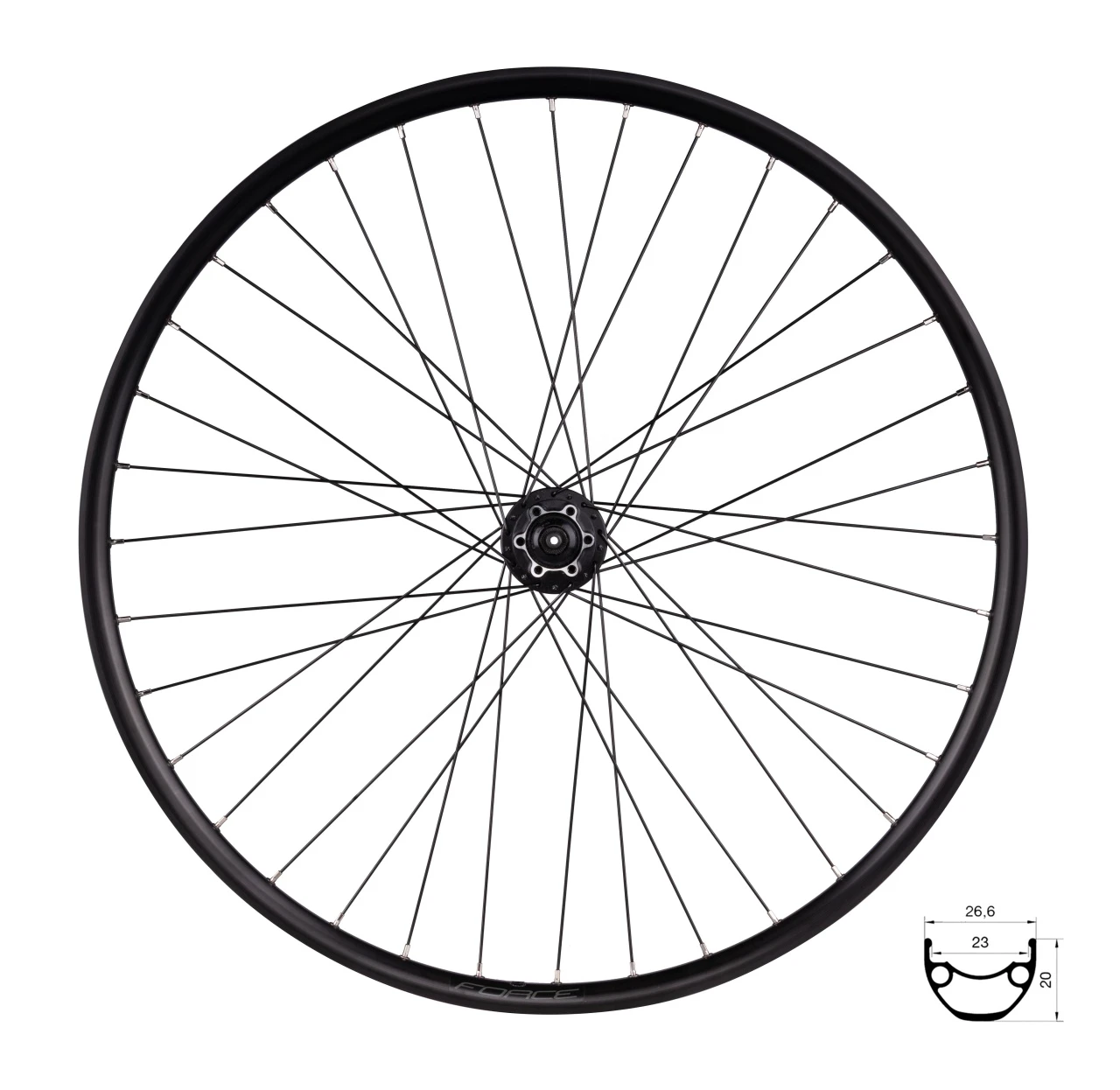 1. Roata Spate Force XC Disc 622x23 FHM475-6b 36H