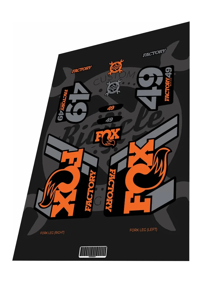 1. Stickere adezive furca FOX Factory 49 2020 OEM Kashima