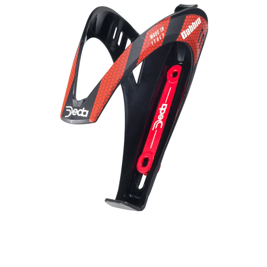 1. Suport Bidon Plastic DEDA "Gabbia" Negru/Rosu