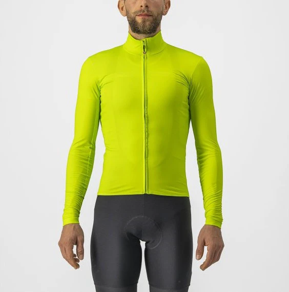 1. Tricou cu maneca lunga Castelli PRO Thermal Mid LS Galben Fluo
