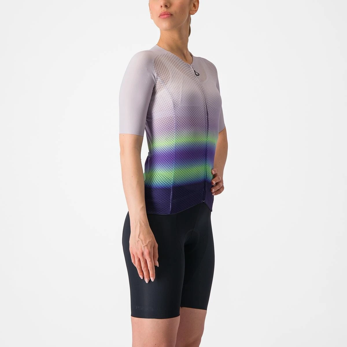 3. Tricou cu maneca scurta Castelli Climbers 4.0 W, de dama, Violet/Vernil/Mov, M