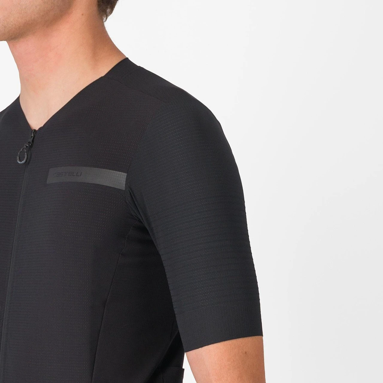 2. Tricou cu maneca scurta Castelli Premio EVO, pentru barbati, negru deschis/negru, XXL