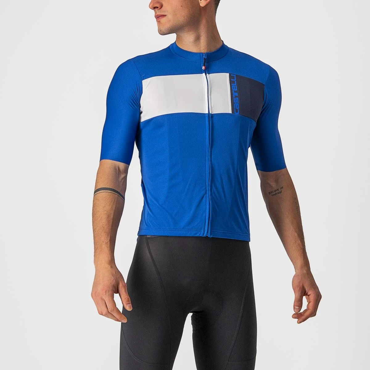 1. Tricou cu maneca scurta Castelli Prologo 7 Albastru/Alb/Antracit