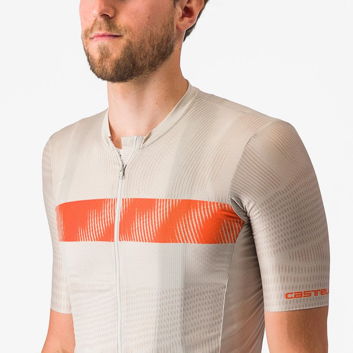 3. Tricou cu maneca scurta Castelli Unlimited Endurance, Gri/Portocaliu, XL