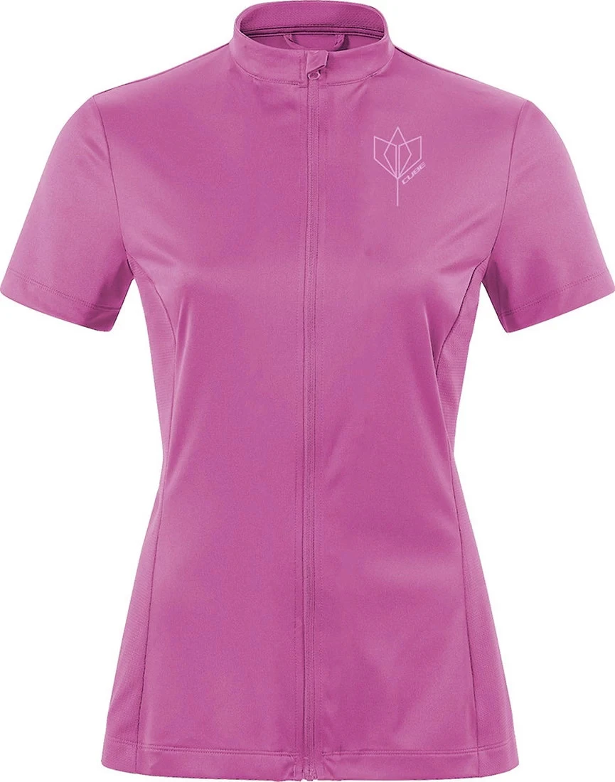 1. Tricou CUBE Tour Core WS Jersey Full Zip S/S Violet