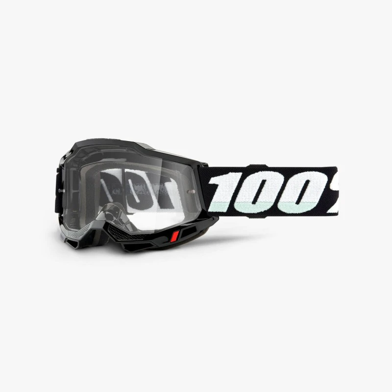 1. Ochelari Ciclism 100% Accuri 2 Enduro Mtb Goggle Fluo Yellow - Clear Vented Dual Lens