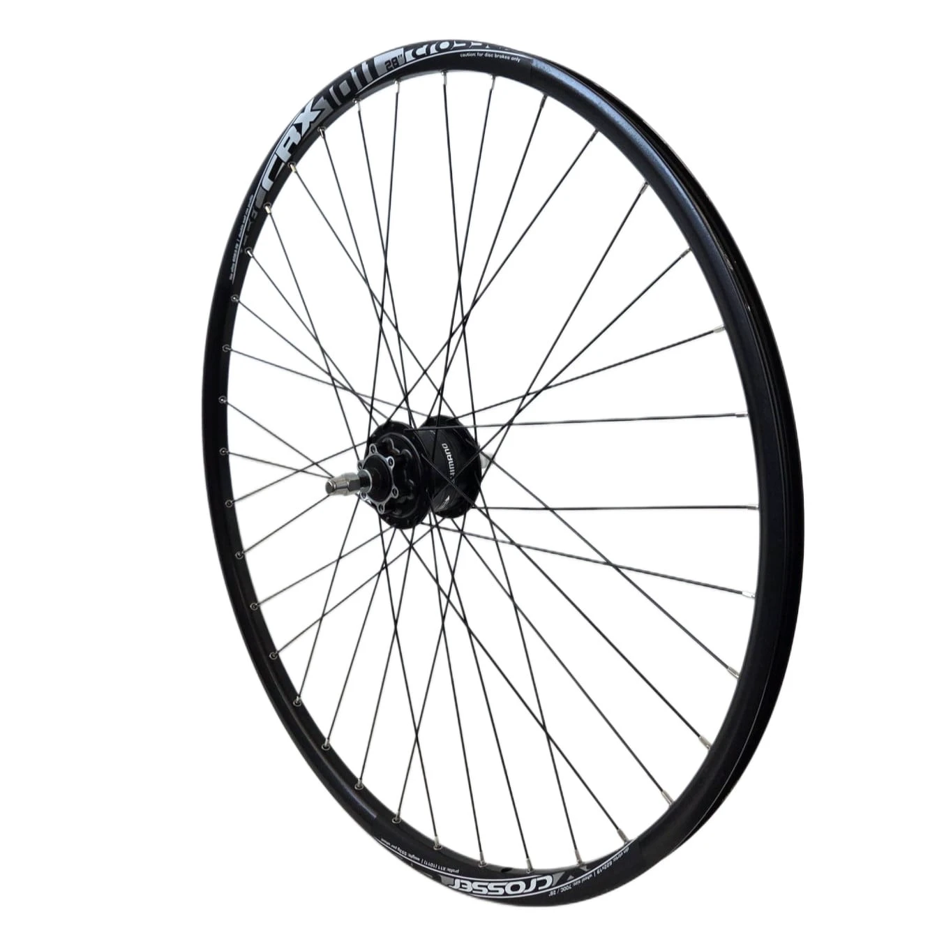 1. Roata Fata CROSSER X11 36H 28'' - Butuc SHIMANO DH-3D32-NT 6V-3.0W | capsata