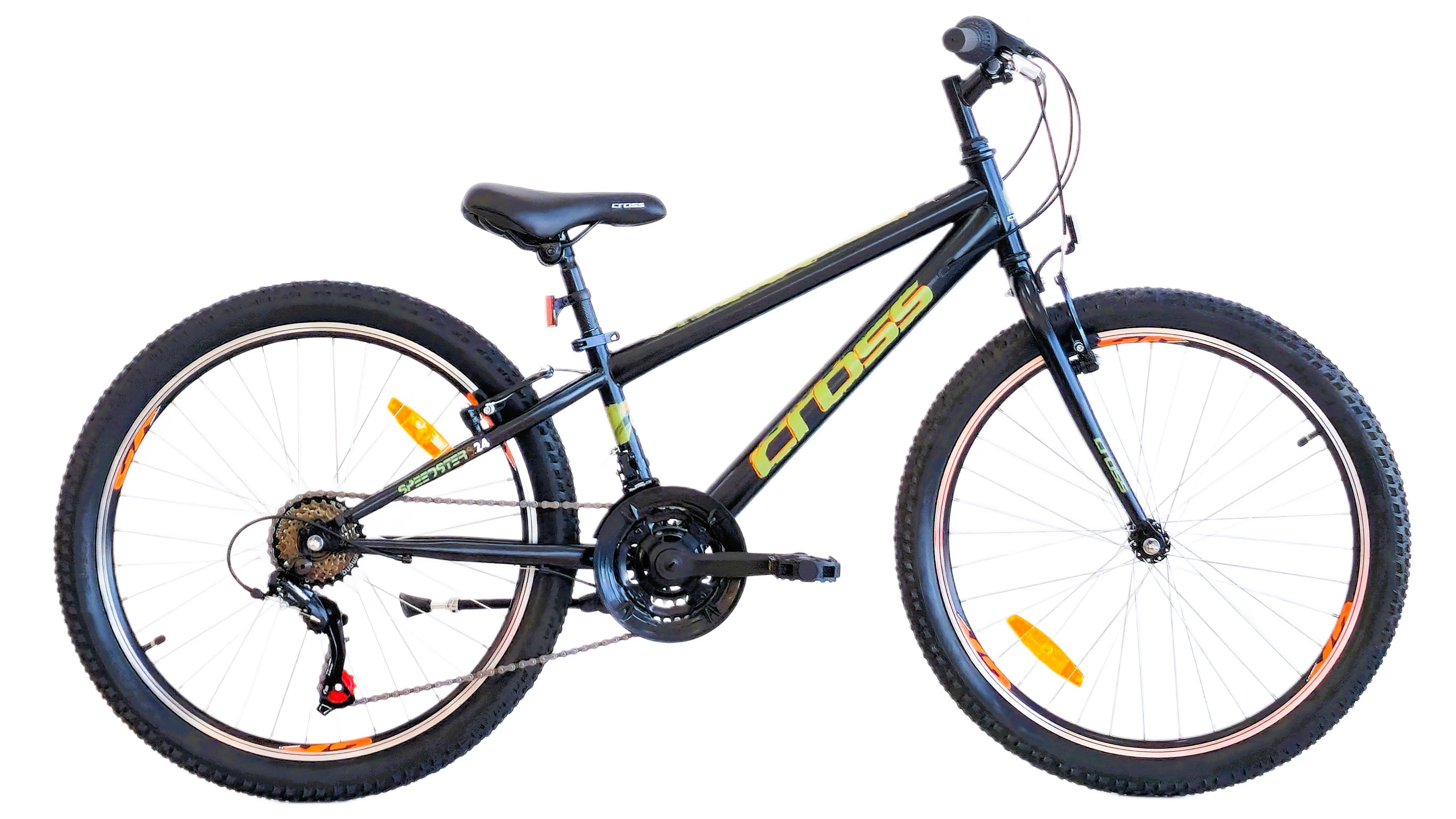1. Bicicleta copii mtb CROSS Speedster 24 Steel - Black | 8-10 ani