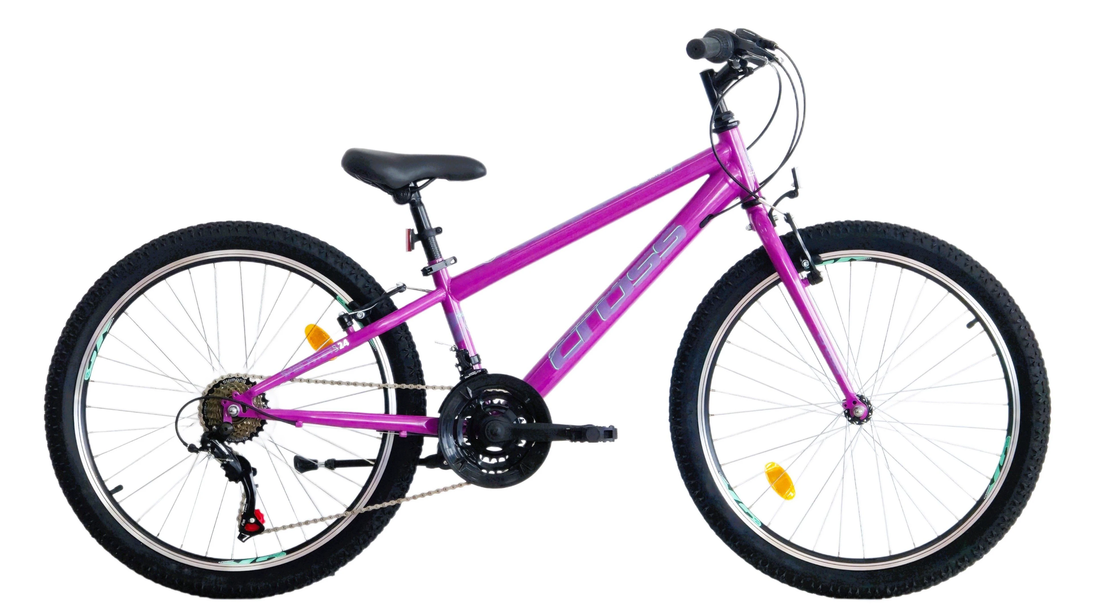 1. Bicicleta copii mtb CROSS Speedster 24 Steel - Purple | 8-10 ani