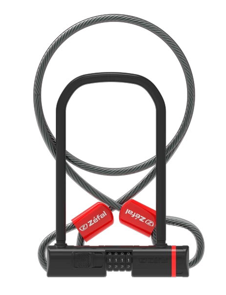 1. Antifurt U-Lock ZEFAL K-Traz U13 Cifru 13mm + Cablu 10mm/120cm - Grey/Black
