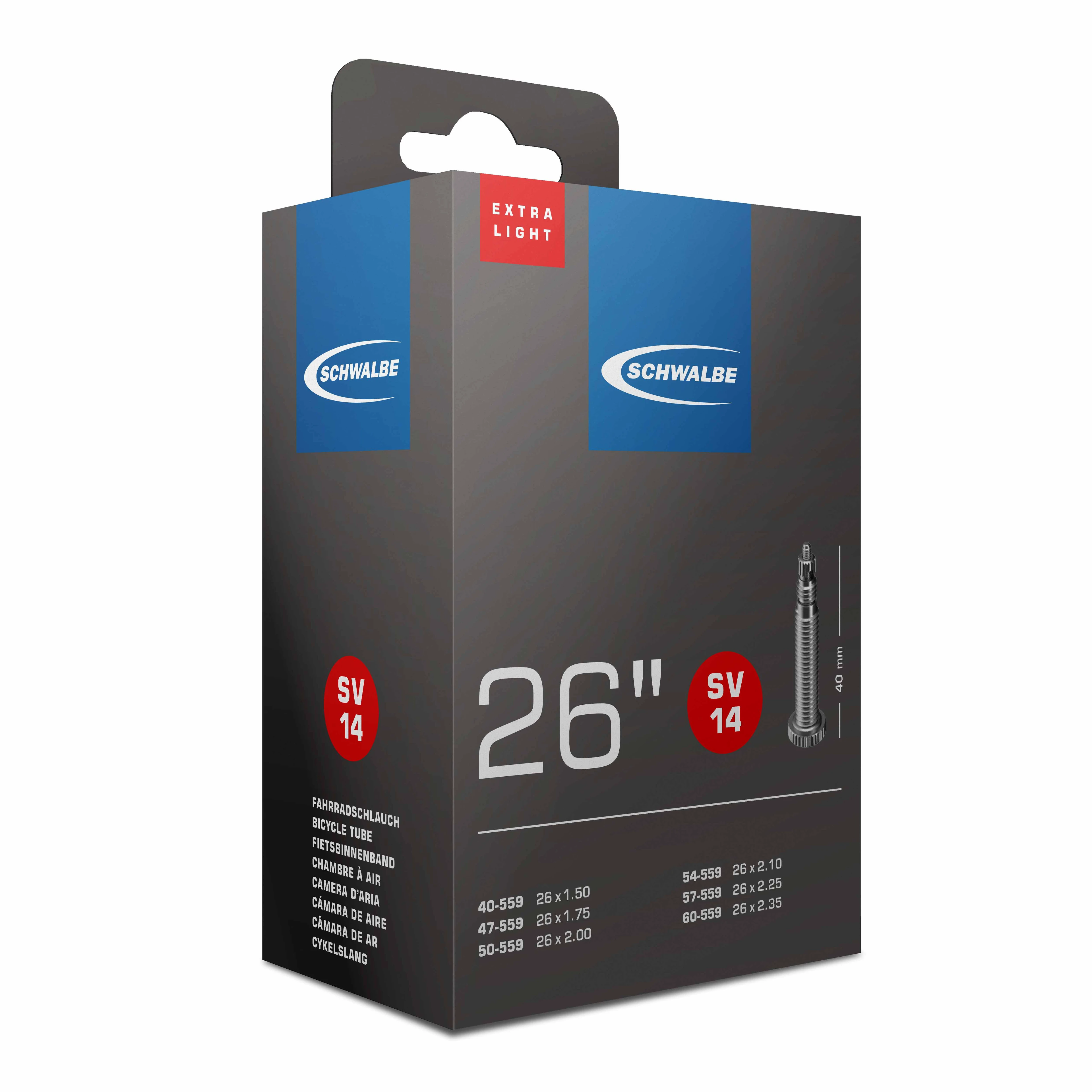 1. Camera SCHWALBE SV14 Extra Light 26 (40/60-559) EK 60mm