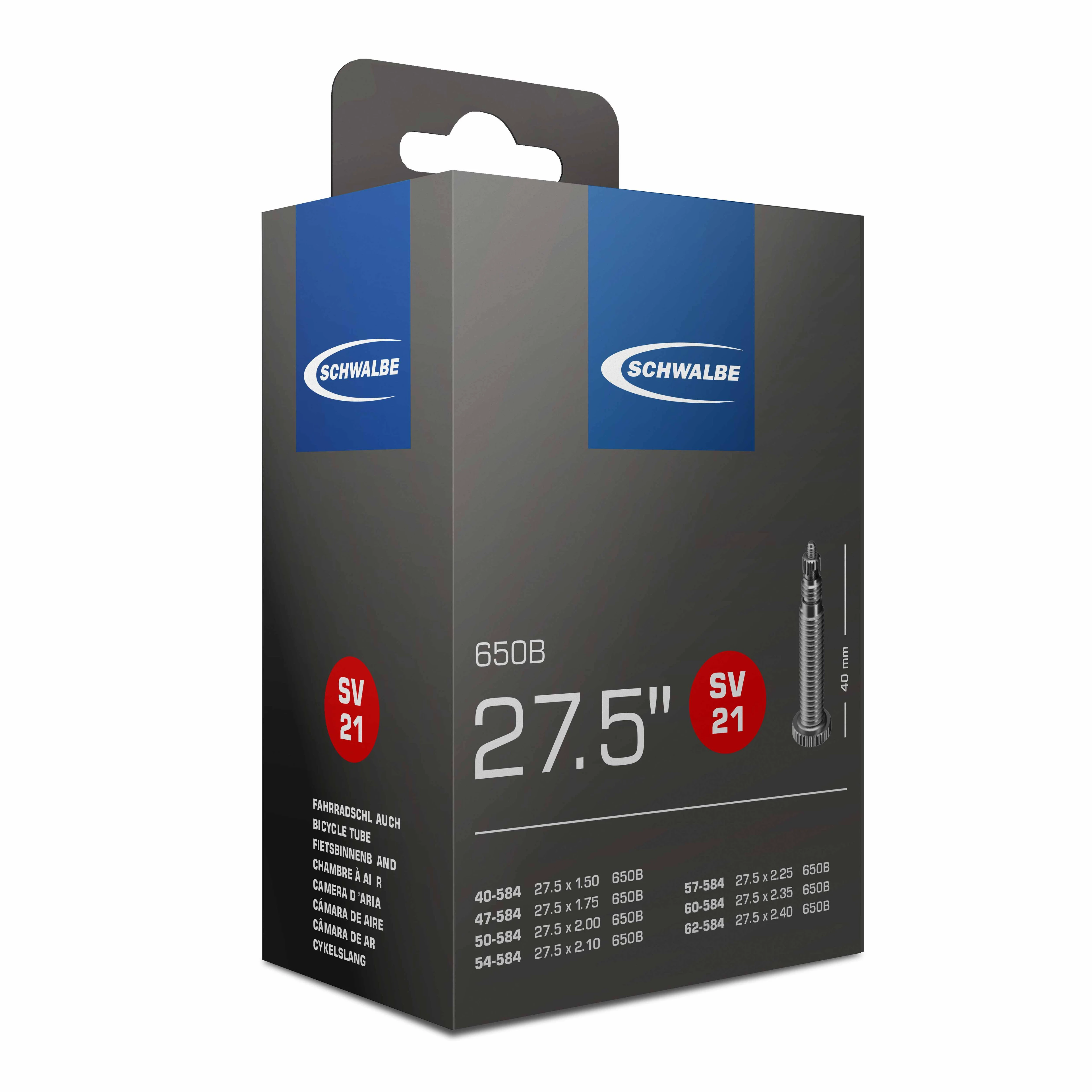 1. Camera SCHWALBE SV21A Extra Light 27.5 (40/62-584) EK 40mm