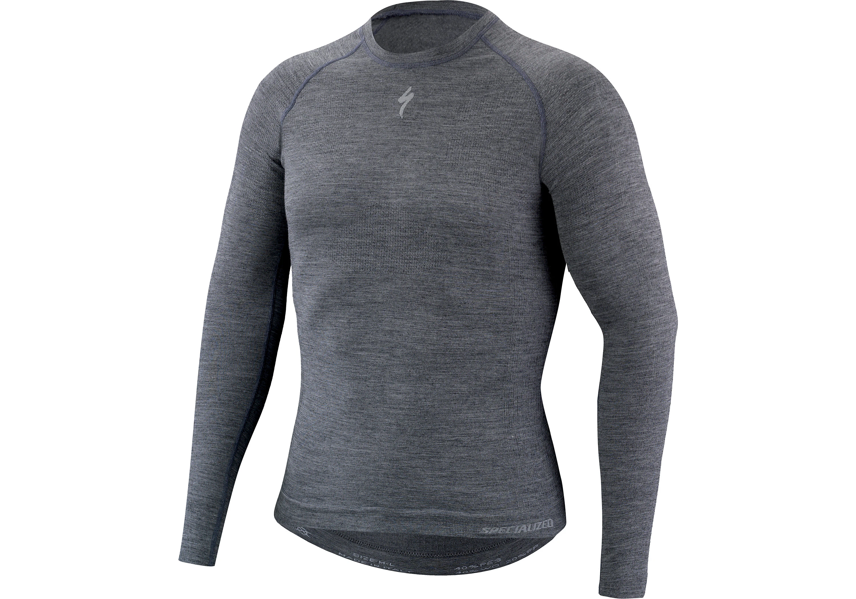 1. Bluza de Corp Termica SPECIALIZED Merino Baselayer (L/S) - Grey XL/XXL